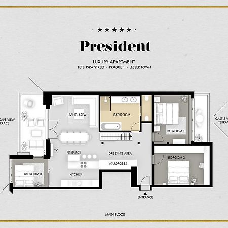 President Apt By Prague Castle, Views Eksteriør billede